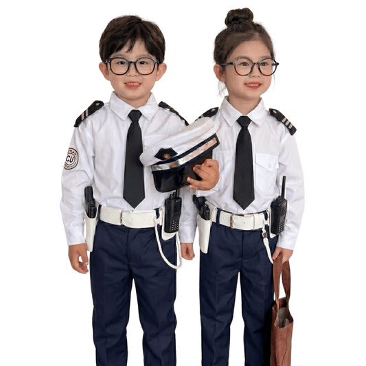 زي الشرطة البيضاء للأطفال - Kids White Police Costume